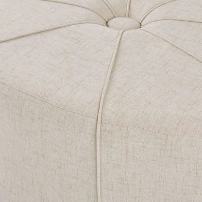 Modern Style Cocktail Ottoman with Tufted Center