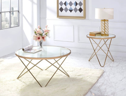 Valora Glass Coffee Table in Smoky Glass Finish