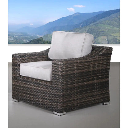 Outdoor Wicker Conversation Set With Cushions