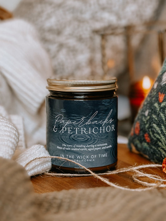 Paperbacks & Petrichor Candle - Tampa Home & Garden Store