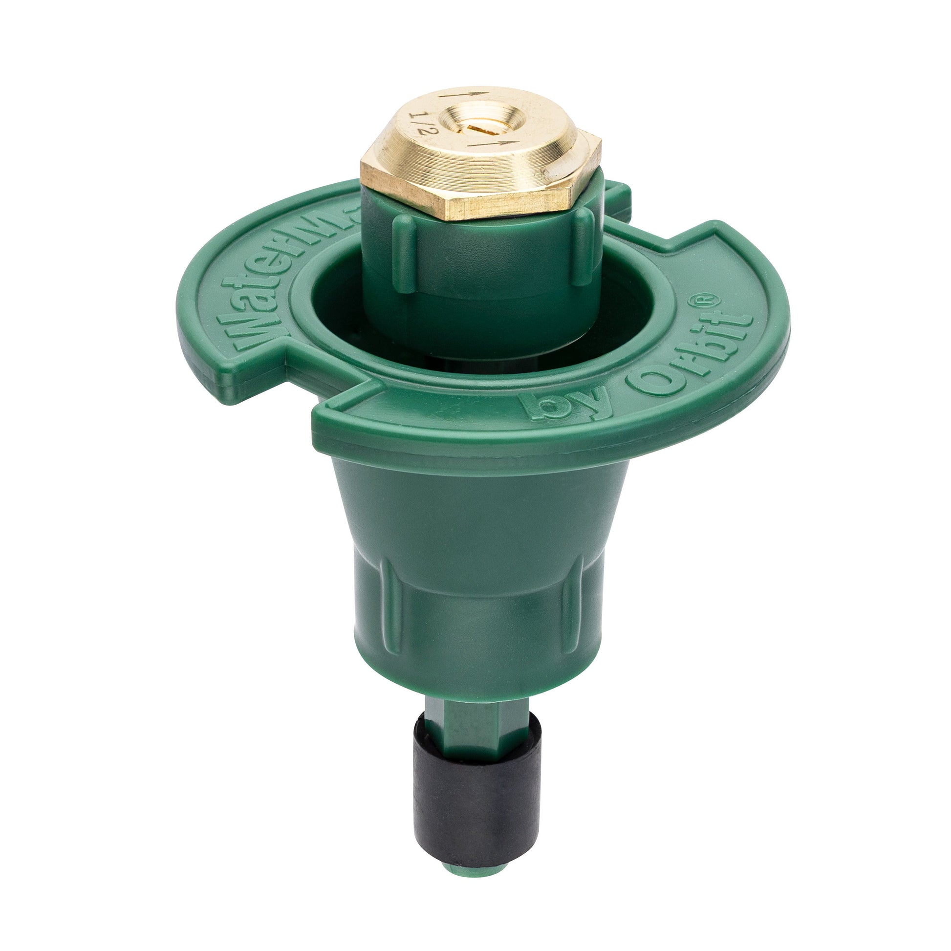 Underground irrigation plastic pop-up flush head with brass nozzle green body Orbit Irrigation on Tampa Home & Garden Store