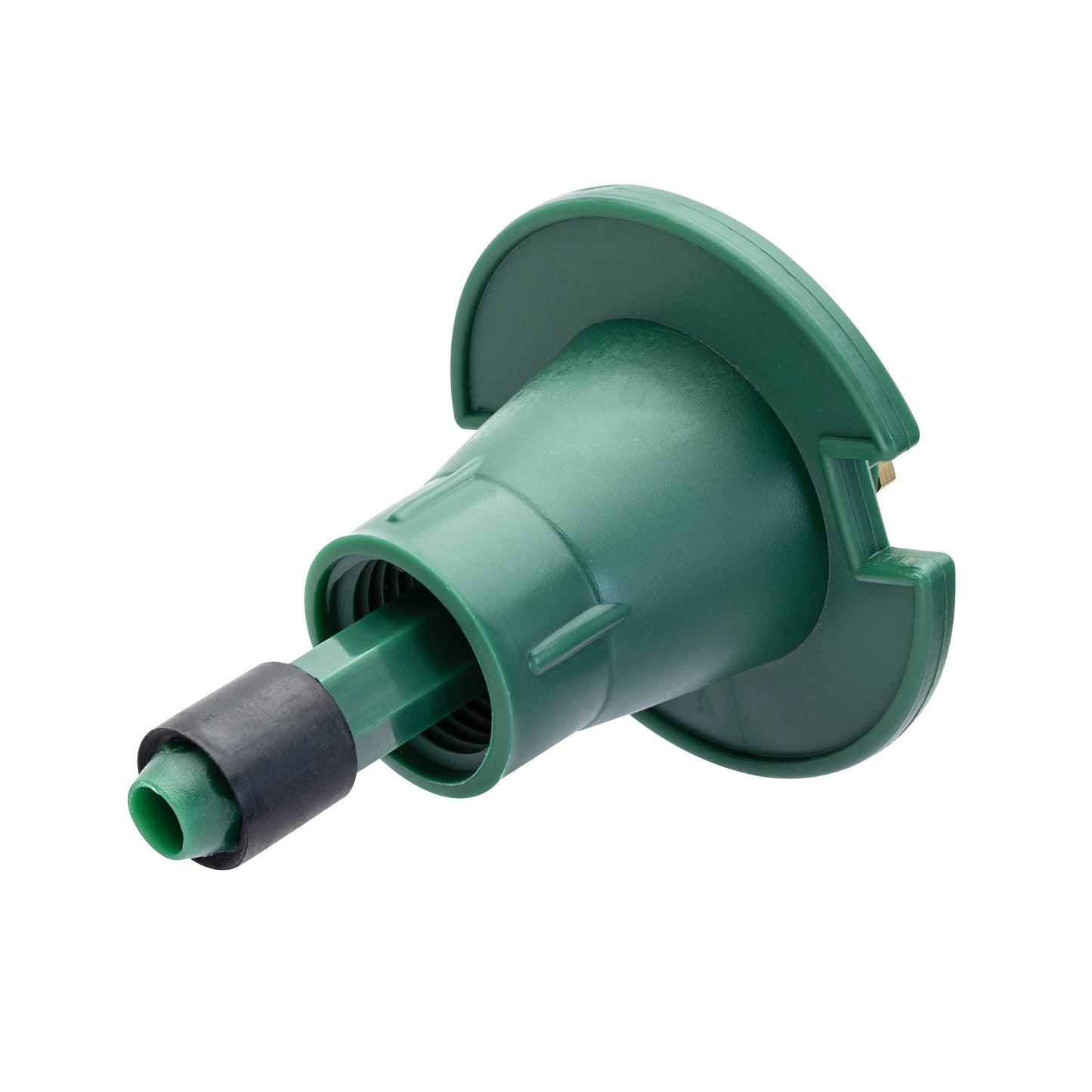Plastic pop-up flush sprinkler head Orbit Irrigation green body with brass half-pattern nozzle on Tampa Home & Garden Store