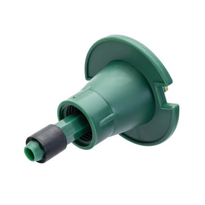 Plastic pop-up flush sprinkler head Orbit Irrigation green body with brass half-pattern nozzle on Tampa Home & Garden Store