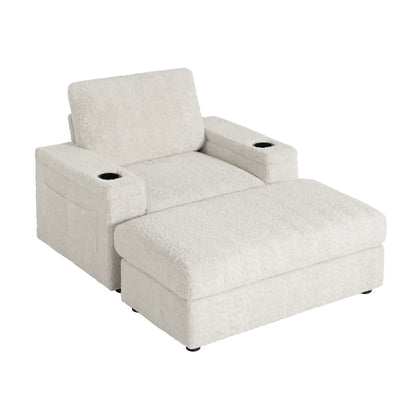 Oversized Chaise Lounge Rabbit Fur Sofa Bed