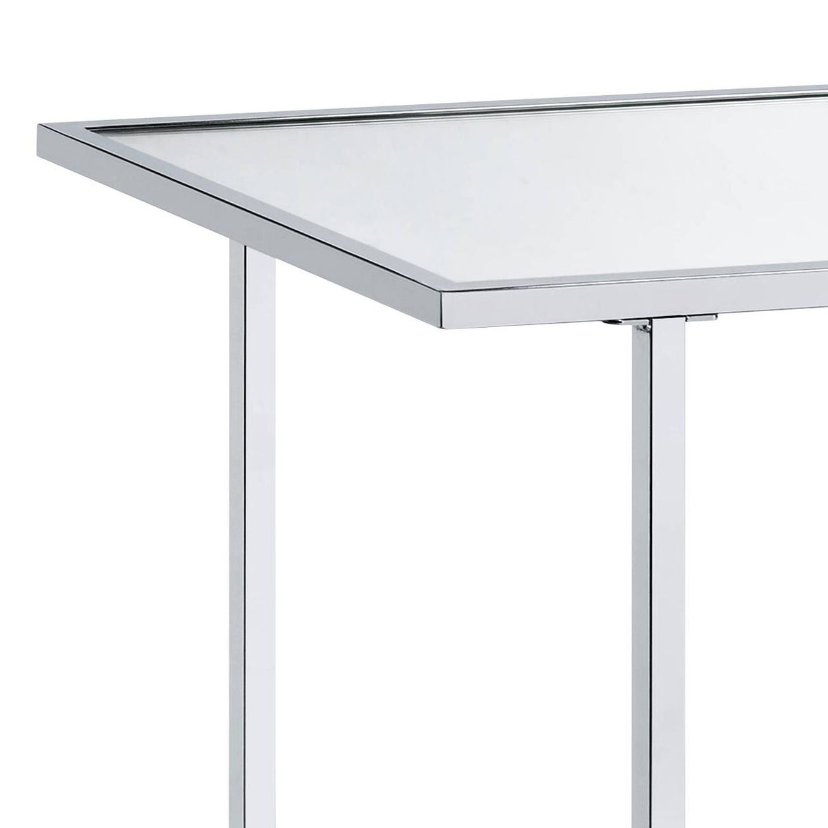 Mirrored faux marble console table with chrome metal frame HouseOfZazla on Tampa Home & Garden Store