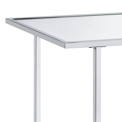 Mirrored faux marble console table with chrome metal frame HouseOfZazla on Tampa Home & Garden Store
