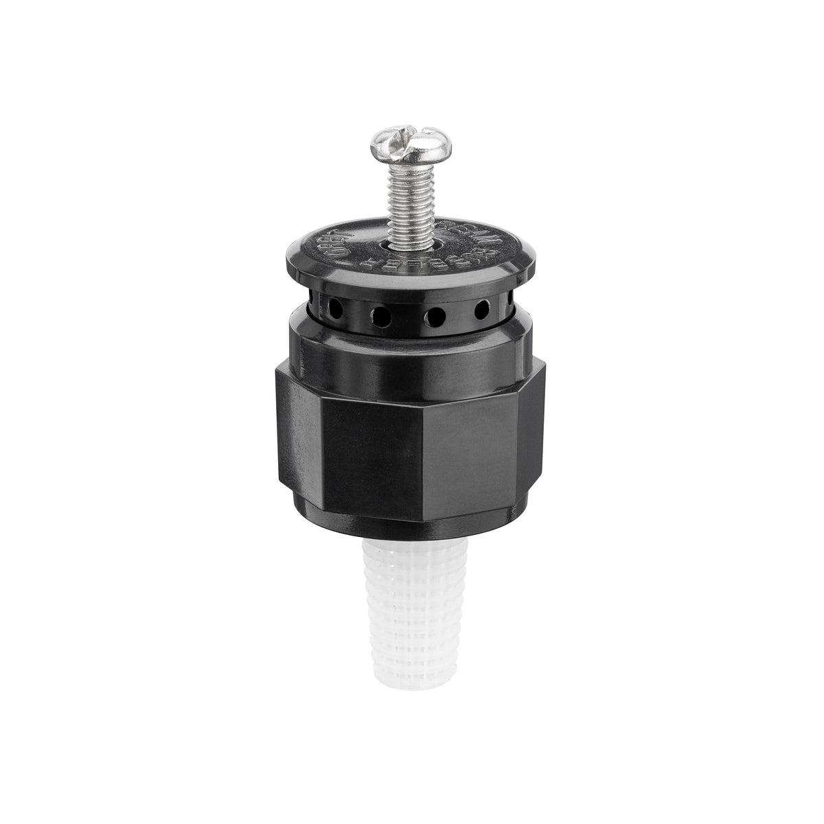 Orbit Irrigation Multi-Stream Bubbler Strip sprinkler head, black plastic body, silver top on Tampa Home & Garden Store