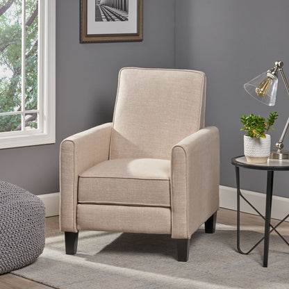 Upholstered Push Back Recliner Chair and Lounge