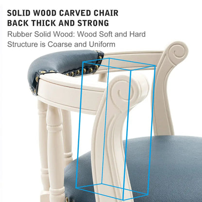 Wooden Bar Stool with Swivel and Contoured Back