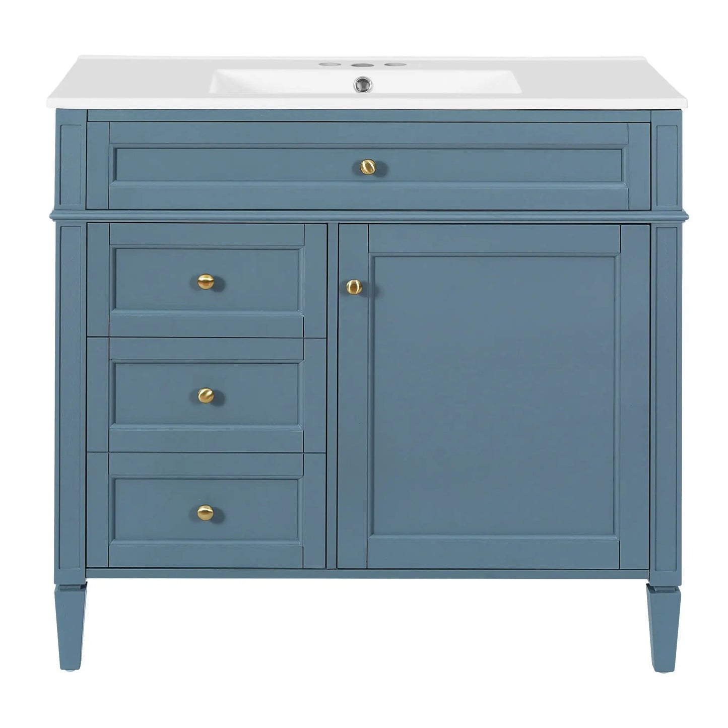 Bathroom Vanity With Top Sink and 2 Drawers