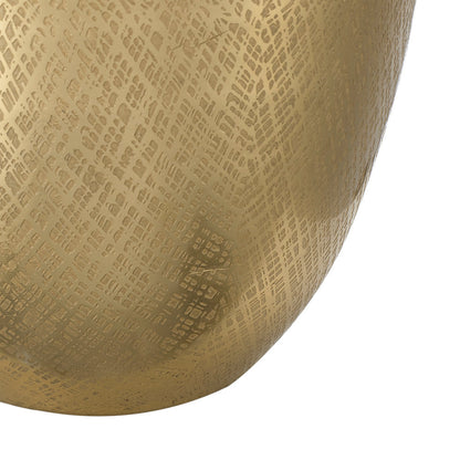 D18x31in round gold aluminum table lamp base with textured finish on Tampa Home & Garden Store