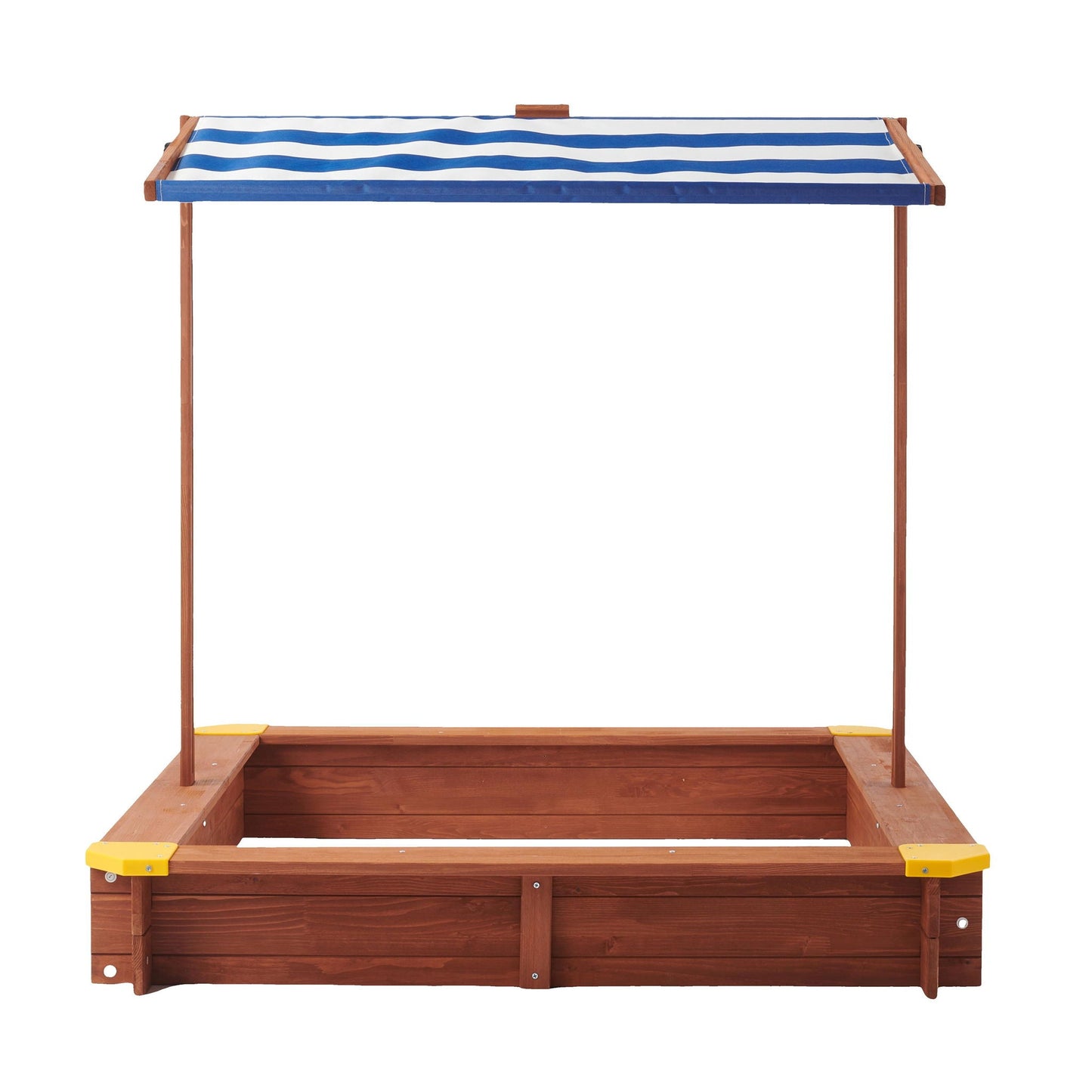 Large Outdoor Wooden Sandbox With Canopy