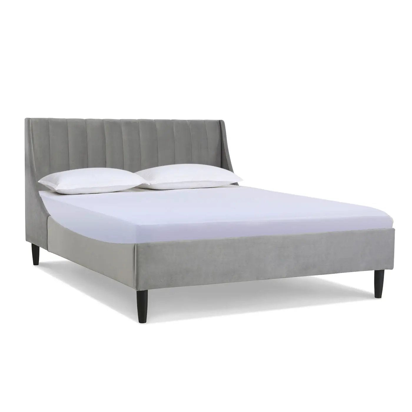 Aspen Vertical Tufted Headboard Platform Bed