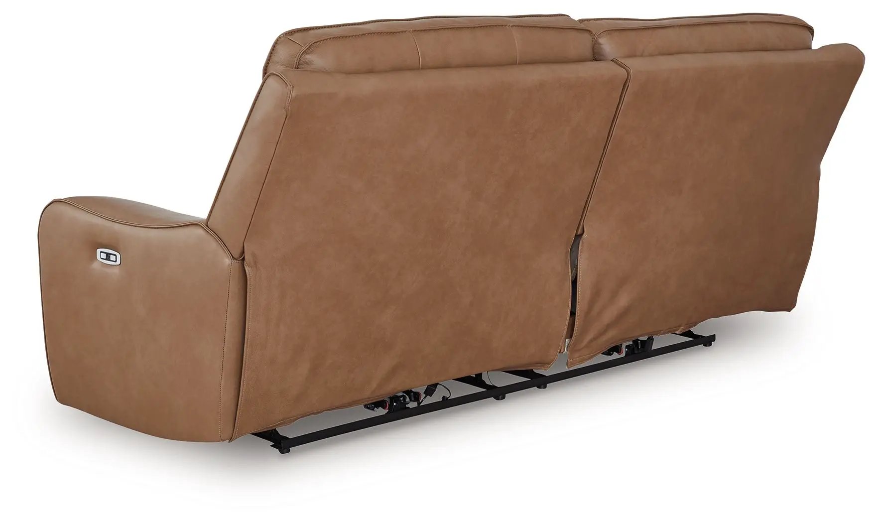 DeepWakes 2-Seat Power Reclining Sofa with Adjustable Headrest, brown bonded leather by Unique on Tampa Home & Garden Store