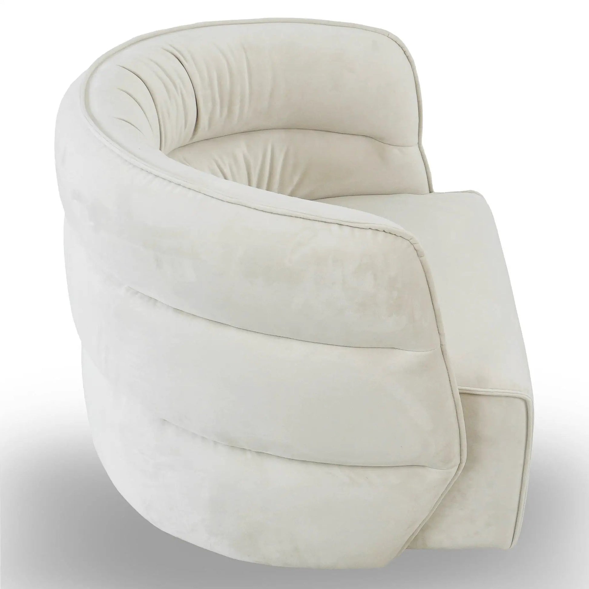 Walden Stylish Swivel Chair, cream upholstery, Unique Piece Furniture on Tampa Home & Garden Store