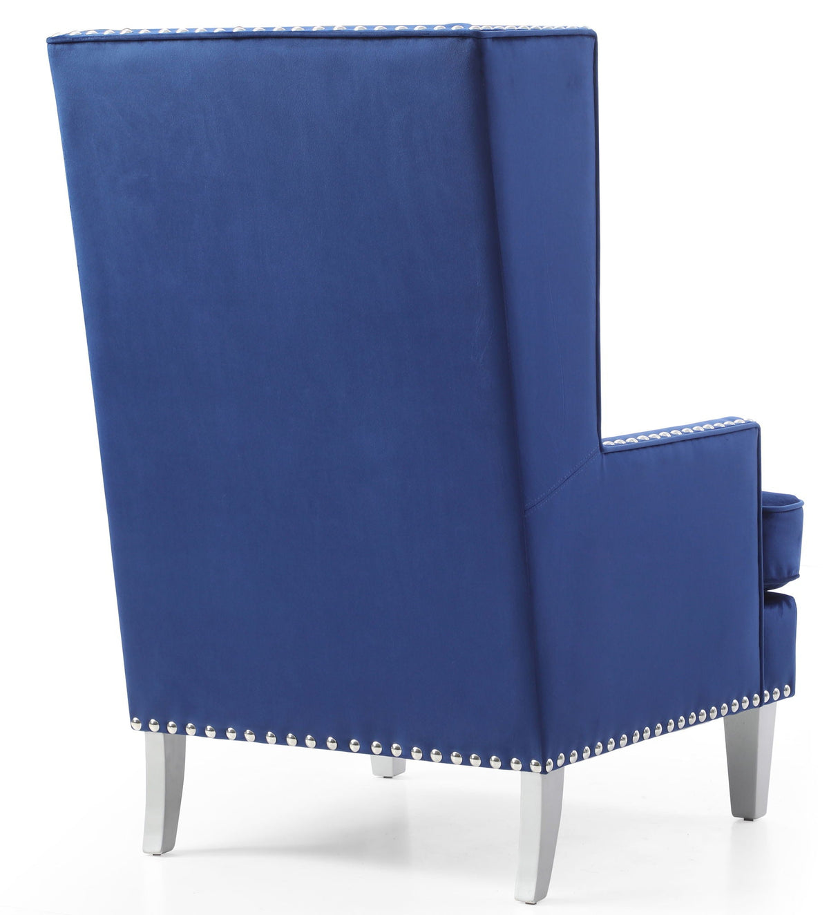 Traditional Accent Arm Chair in blue upholstery with tufting and nailhead trim HouseOfZazla on Tampa Home & Garden Store