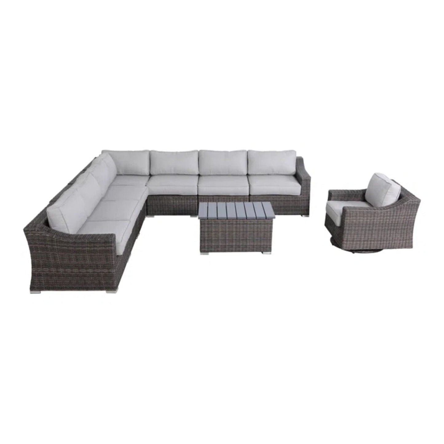 Durable Aluminum Wicker Sofa and Cushions
