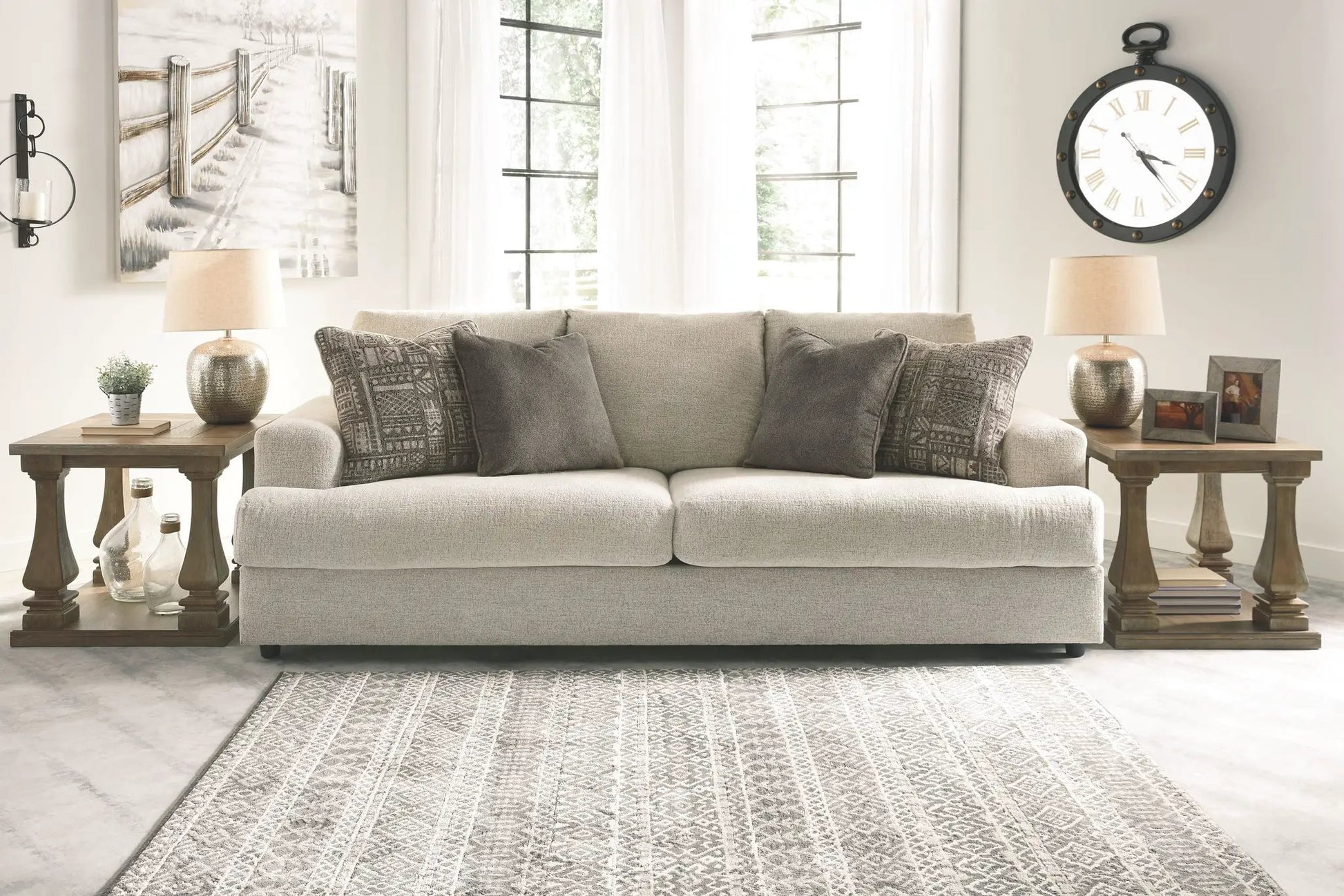 Soletren Sleeper Sofa by Unique Piece Furniture in light gray fabric on Tampa Home & Garden Store
