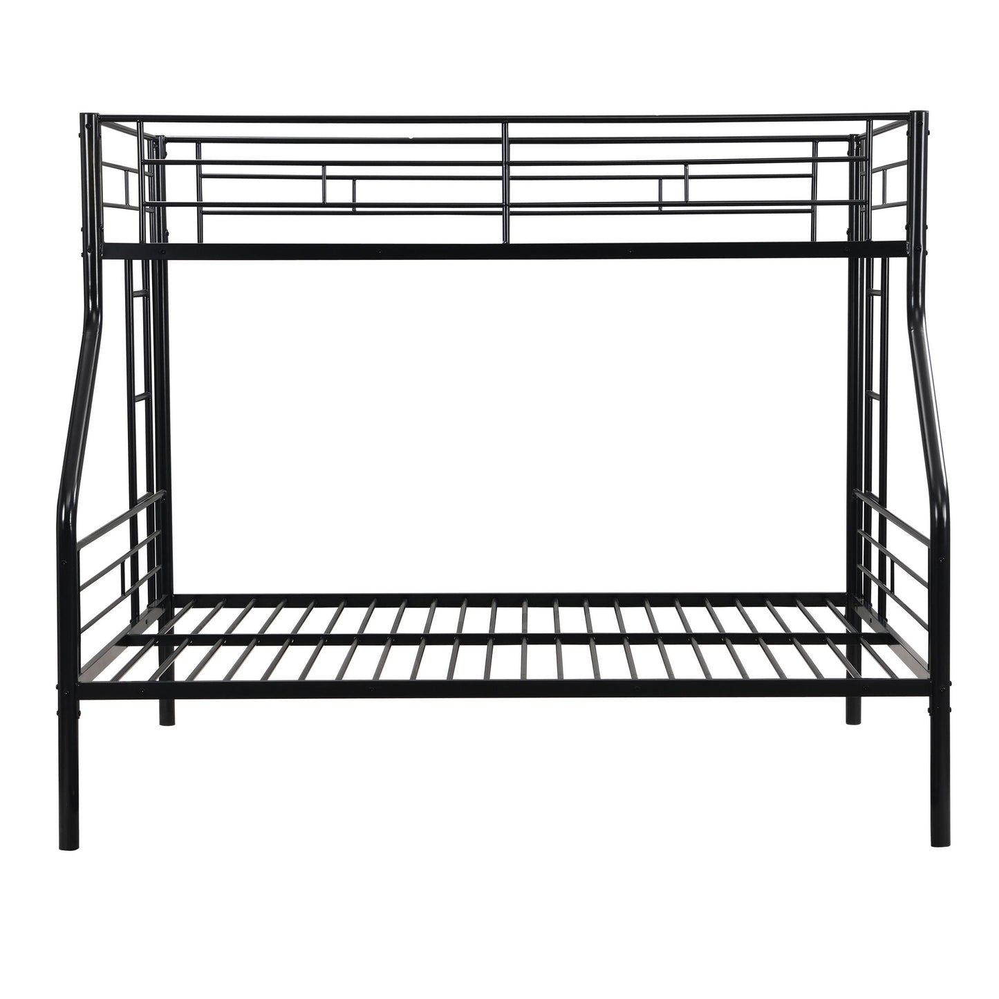 Twin over full bunk bed frame in black metal with large under-bed storage HouseOfZazla on Tampa Home & Garden Store