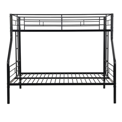 Twin over full bunk bed frame in black metal with large under-bed storage HouseOfZazla on Tampa Home & Garden Store