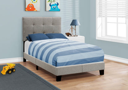 Transitional Upholstered Bed Frame and Headboard