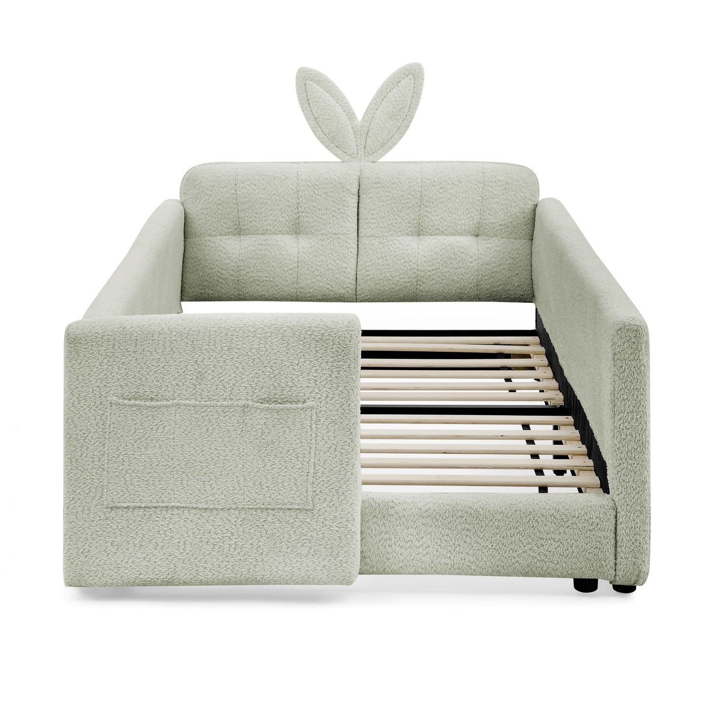 Cute Rabbit Ear Platform Bed and Safety Rail