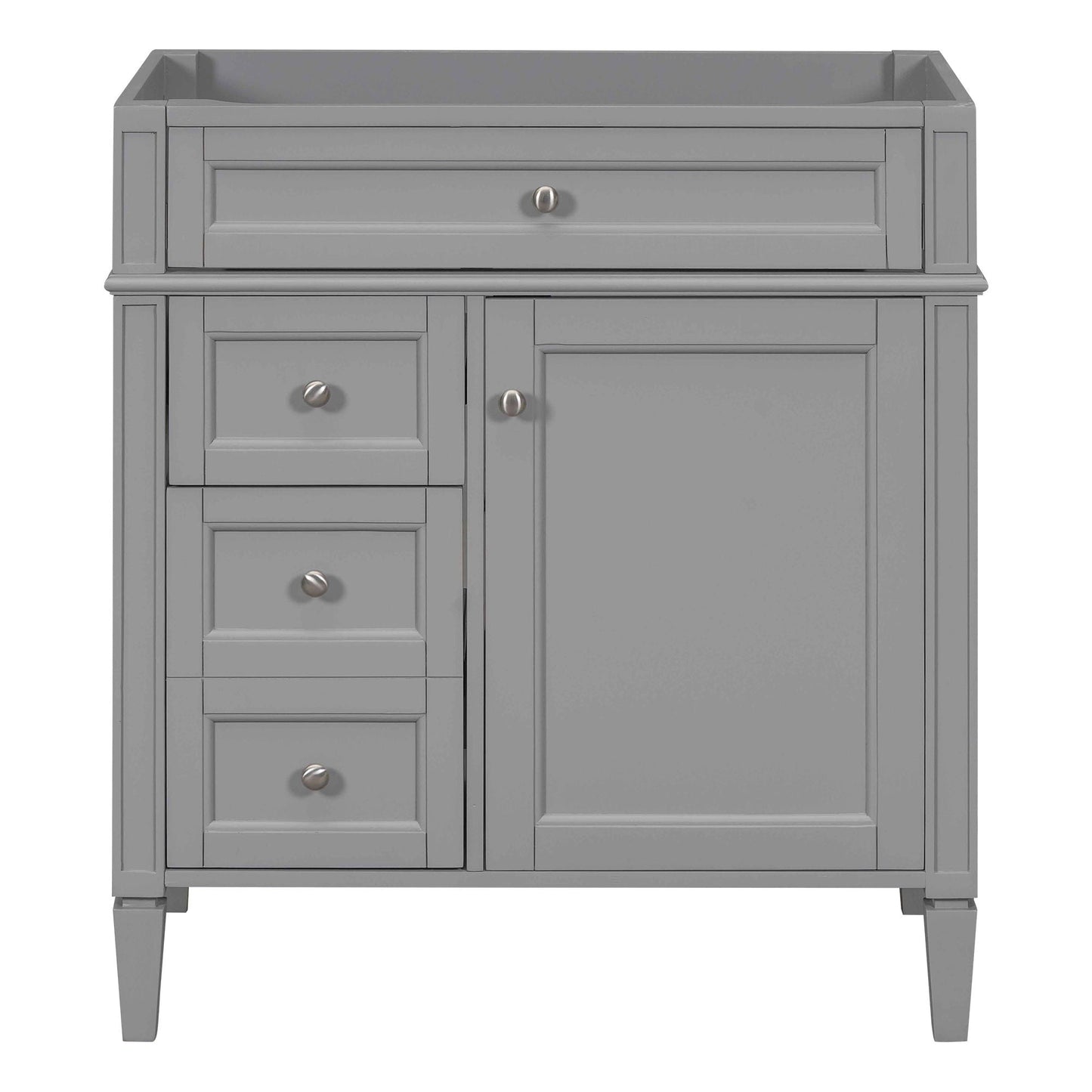 Solid Wood Bathroom Vanity and Two Drawers