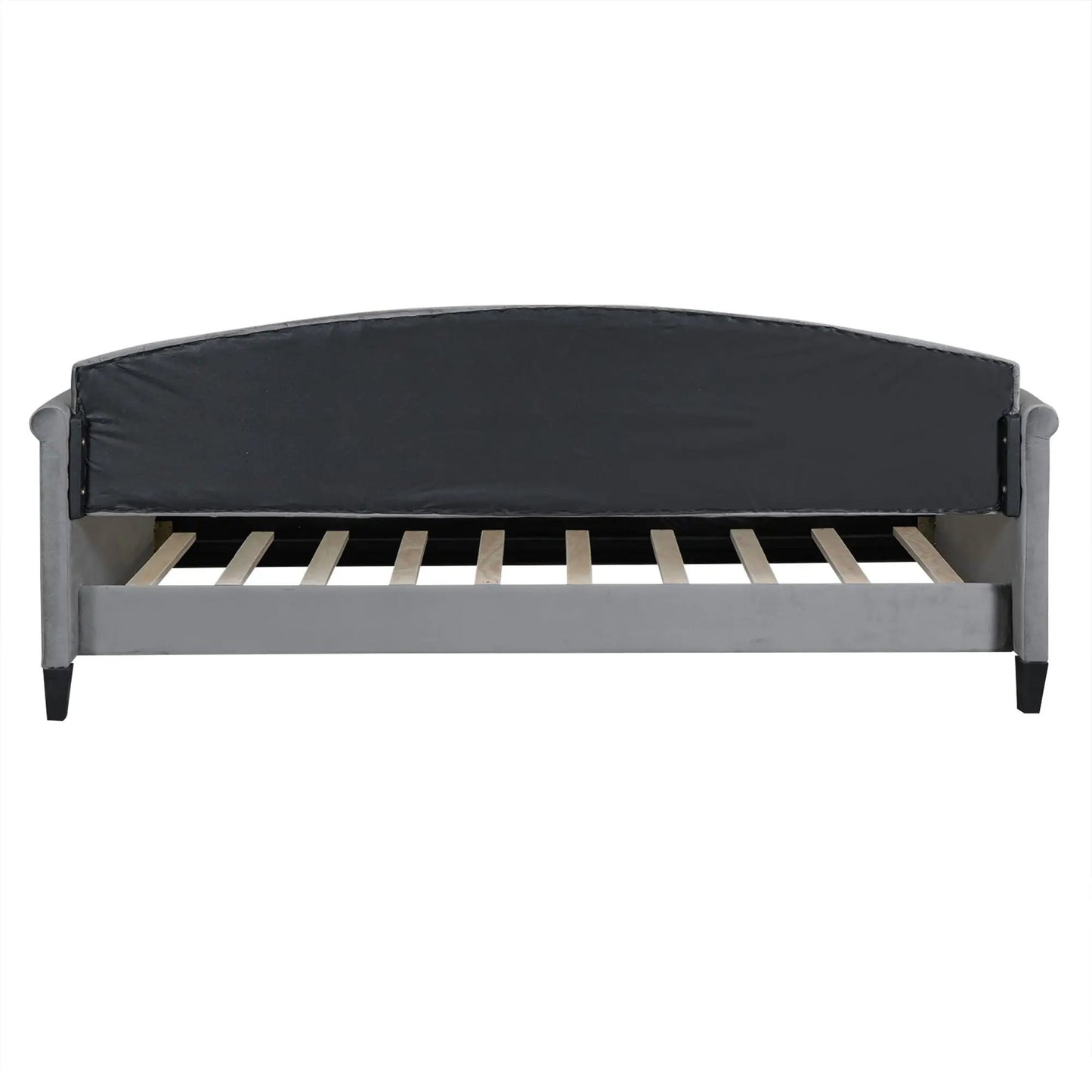 Modern Tufted Button Daybed black leather with metal frame Unique Piece Furniture on Tampa Home & Garden Store