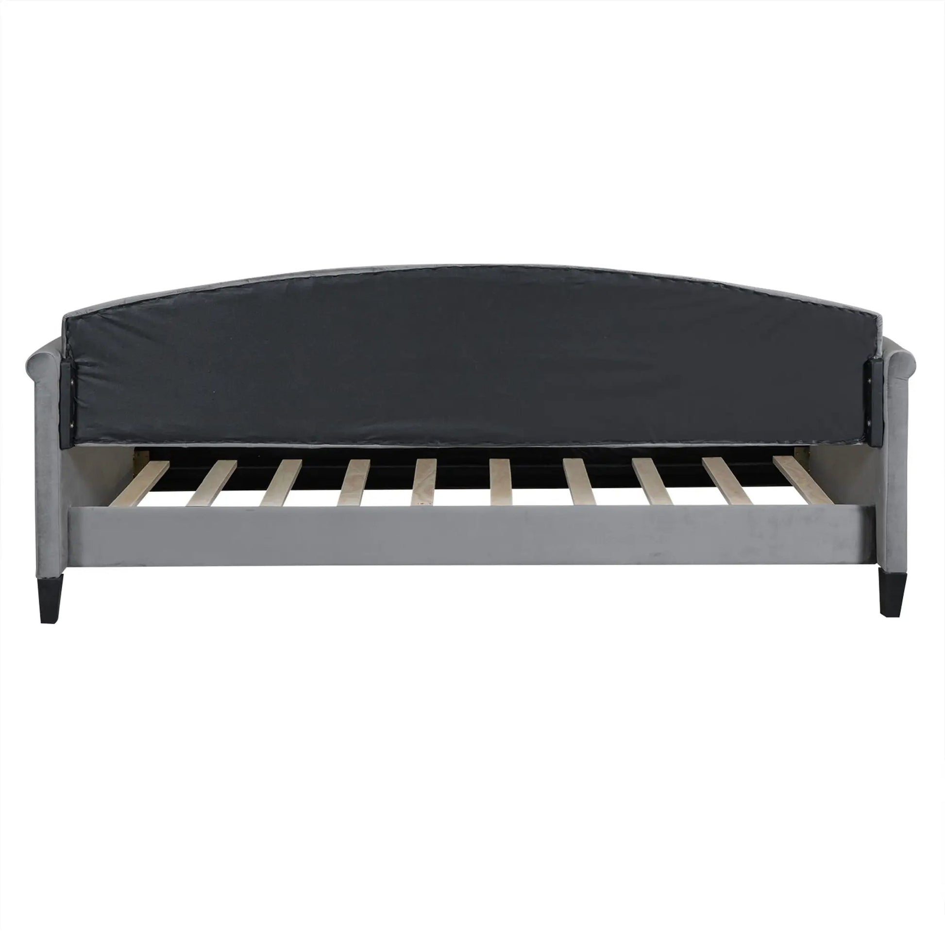 Modern Tufted Button Daybed black leather with metal frame Unique Piece Furniture on Tampa Home & Garden Store