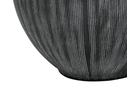 Table lamp black ceramic with vertical ribbed texture HouseOfZazla on Tampa Home & Garden Store