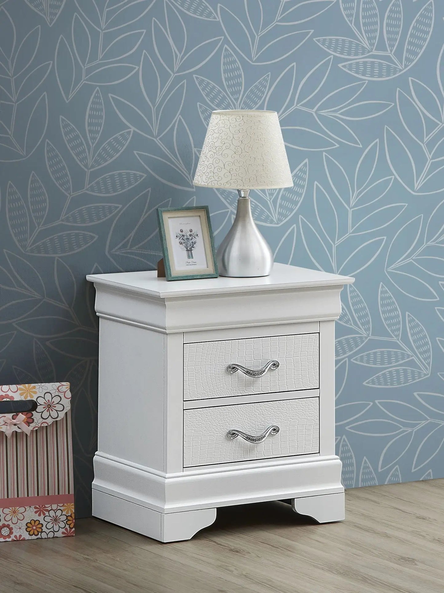 Decorative Nightstand with Modern Accents