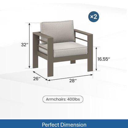 All Weather Patio Chairs and Thick Foam Cushions