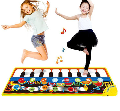 Stevvex baby electronic music piano play mat with 8 instrument modes, colorful mat for two kids on Tampa Home & Garden Store