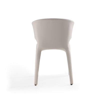 Conrad dining chair set 2 with metal frame in beige faux leather HouseOfZazla on Tampa Home & Garden Store