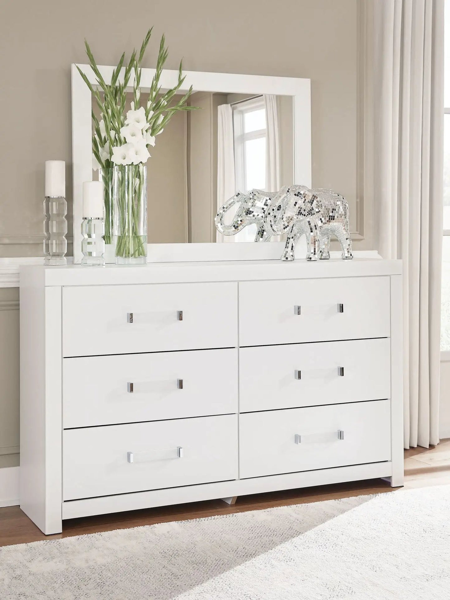 Maeling Six Drawer Dresser with Matte Finish