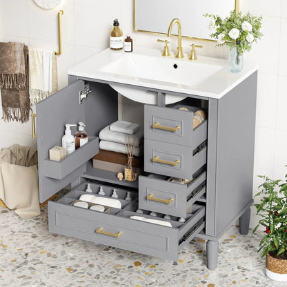 Traditional Bathroom Vanity With Soft Close Doors