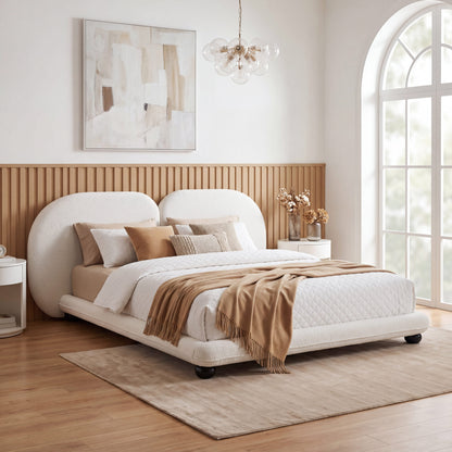 Upholstered Bed Frame With Split Luxury Headboard