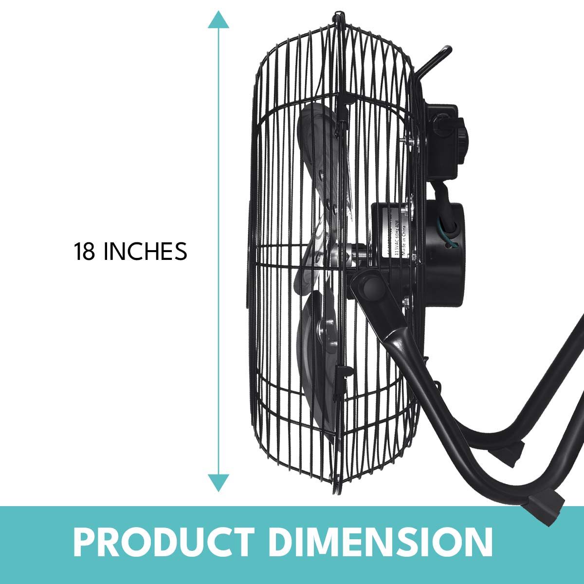 3 Speed Heavy Duty Metal Floor Fan and Tilt Head
