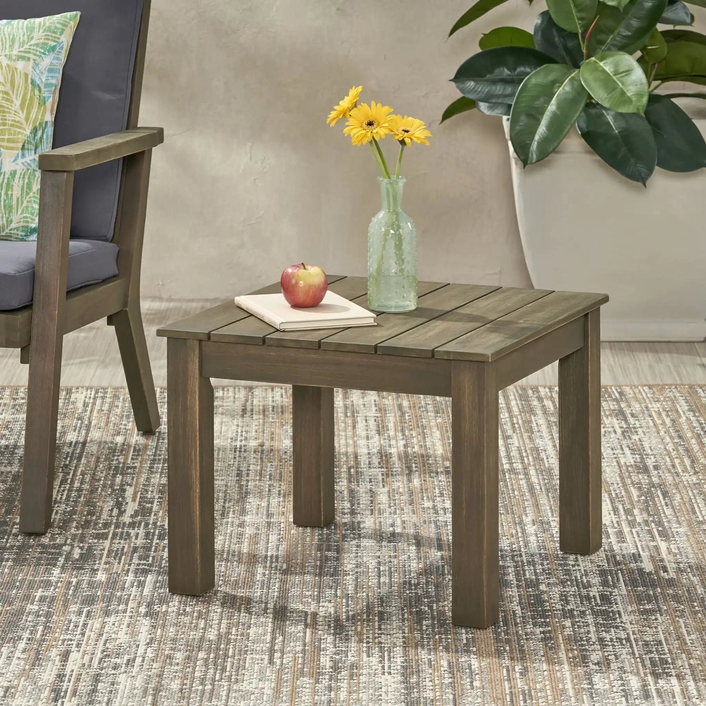 Halcyon Outdoor Side Table and Slat Design