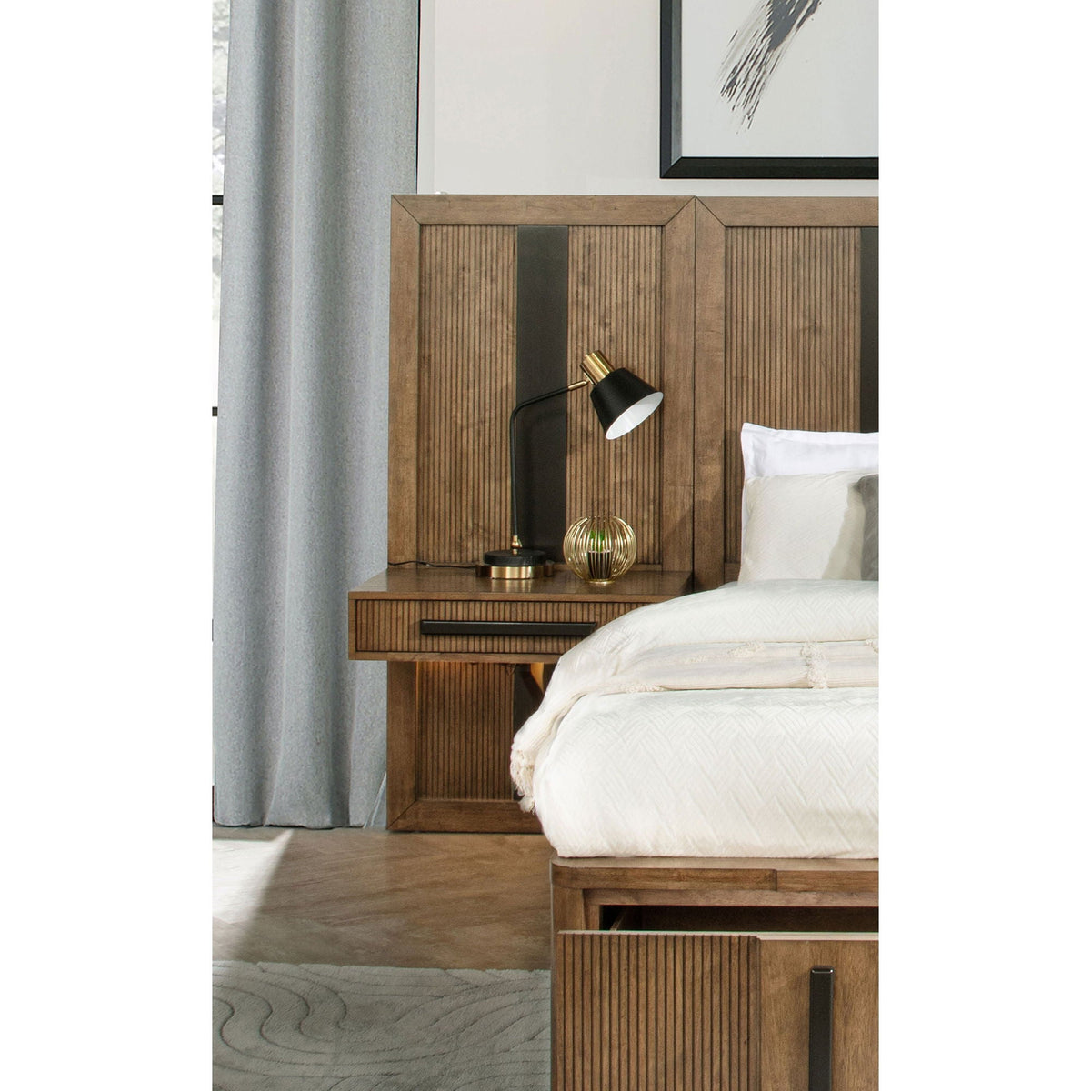 Moraga Wall Panel Storage Bed with Nightstands
