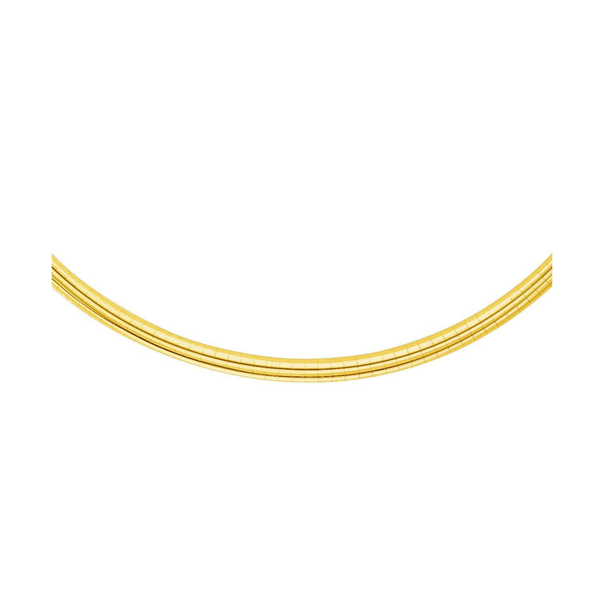 14k Yellow Gold Omega chain necklace 4mm, ribbed links, by Bids.com on Tampa Home & Garden Store