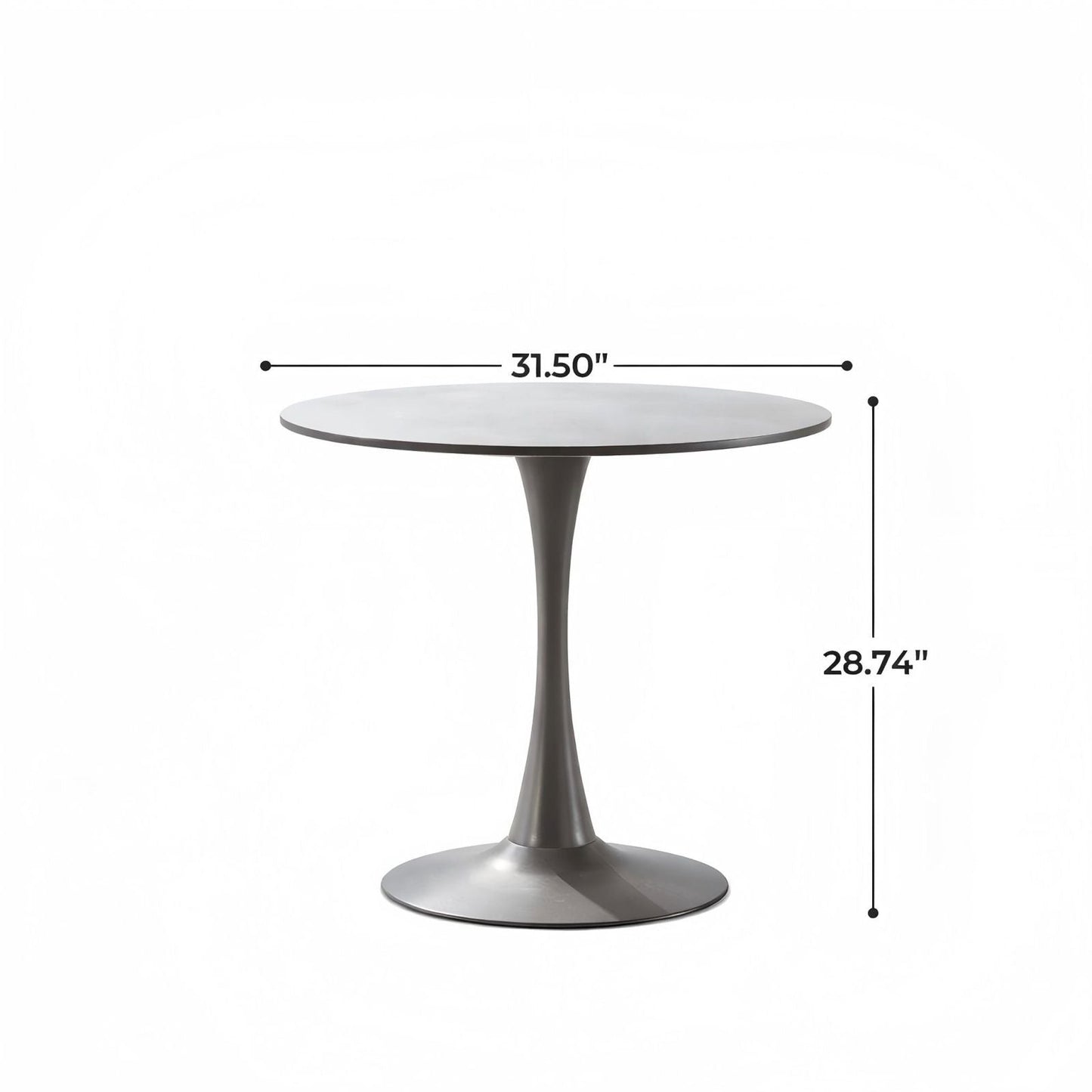 Mid-Century Tulip Table with round top on pedestal base; dining table by HouseOfZazla on Tampa Home & Garden Store