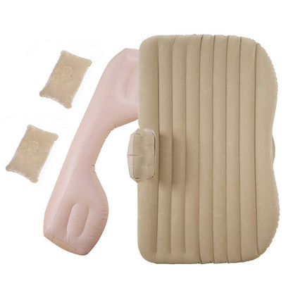 Inflatable car mattress beige travel bed with pink headrest and two cushions Sell My Stuff on Tampa Home & Garden Store