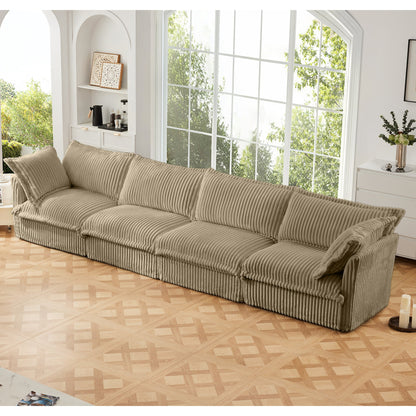 Plush and a Cozy Slipcovered Four Seater Couch