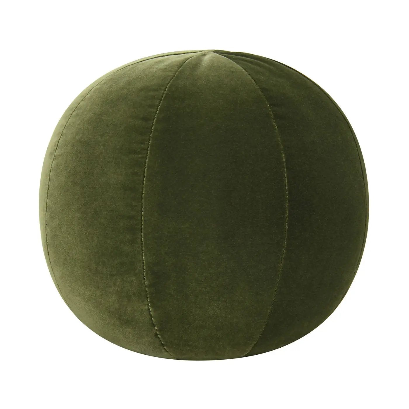 Luna Round Sphere Throw Pillow olive green velvet by Unique Piece Furniture on Tampa Home & Garden Store