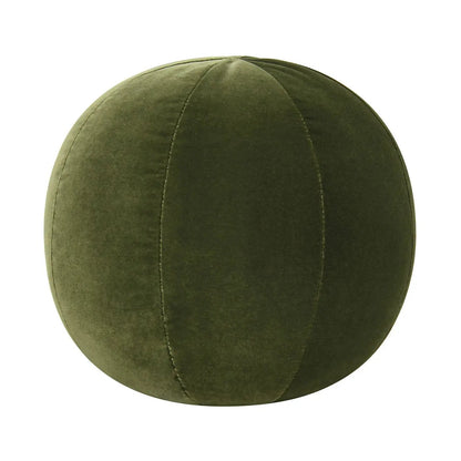 Luna Round Sphere Throw Pillow olive green velvet by Unique Piece Furniture on Tampa Home & Garden Store