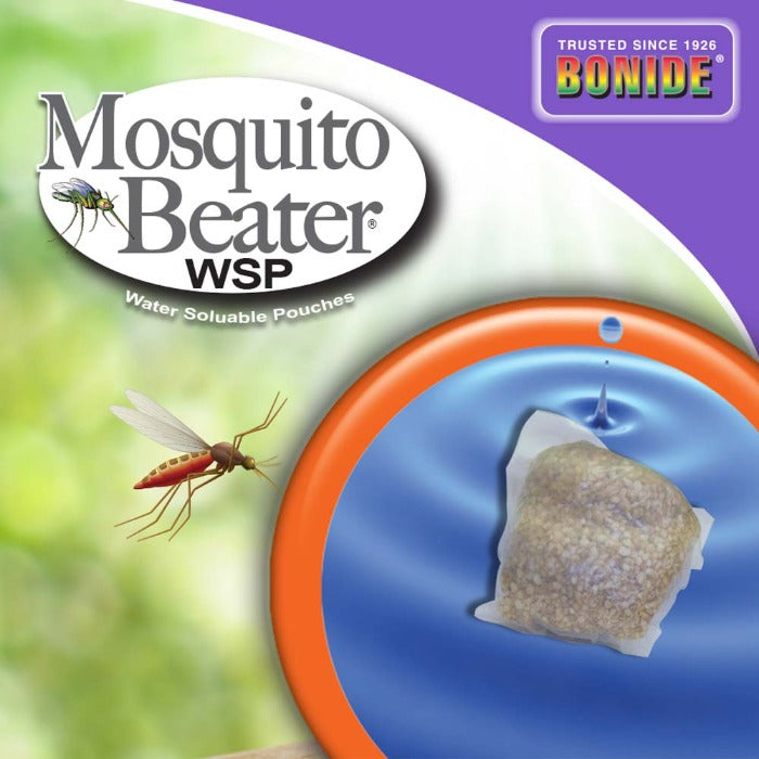 Bonide Mosquito Beater Plunks water-soluble pouches in orange-ring lawn & garden packaging on Tampa Home & Garden Store