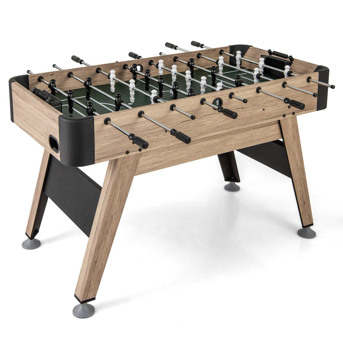 54 Inch Foosball Table DirectDeals natural wood, green field, 26 players, 2 balls on Tampa Home & Garden Store
