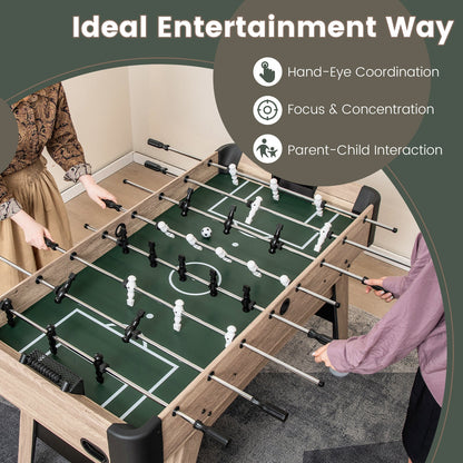 54-Inch Foosball Table with 26 players, natural wood, green field on Tampa Home & Garden Store