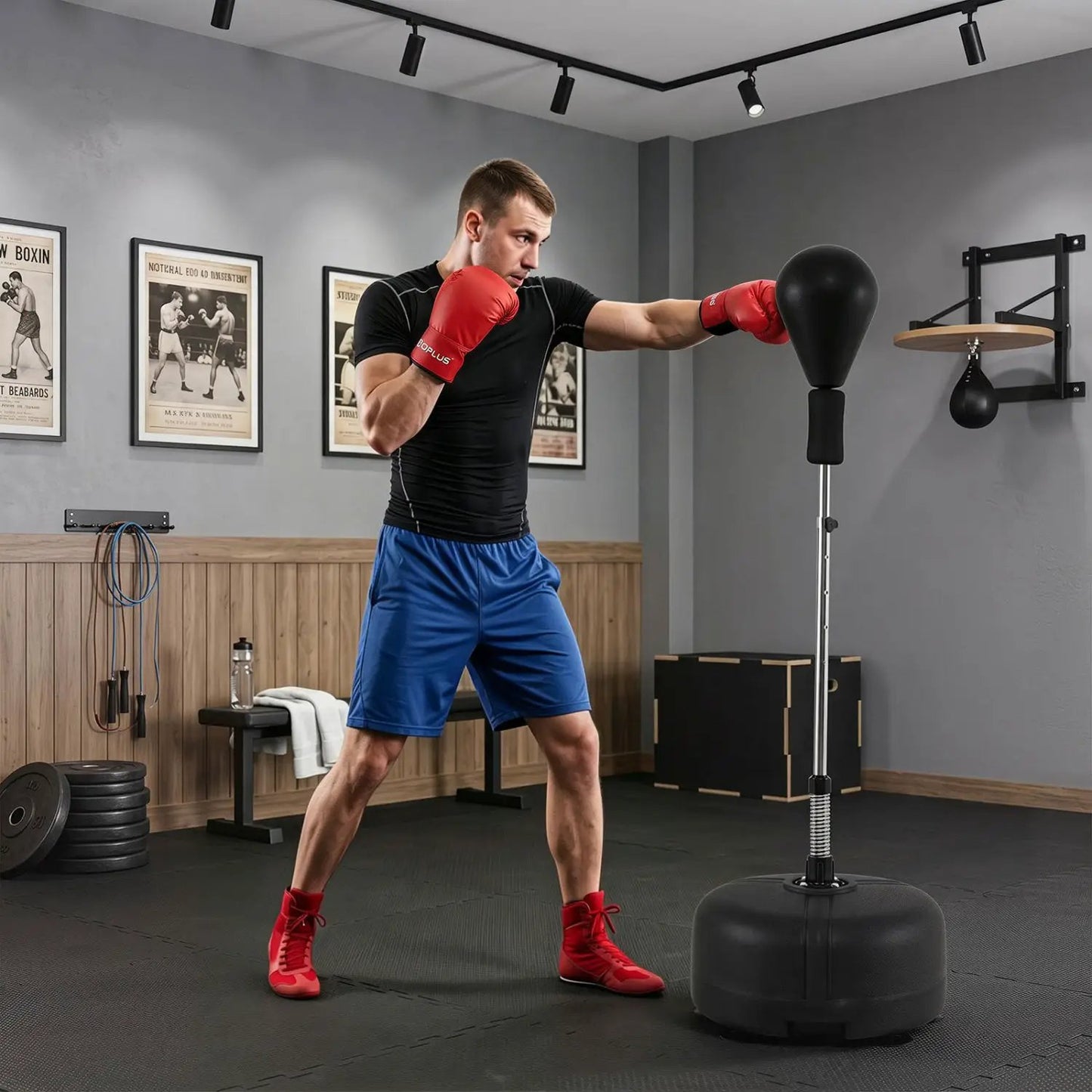 Height Adjustable Punching Bag Stand for Teens